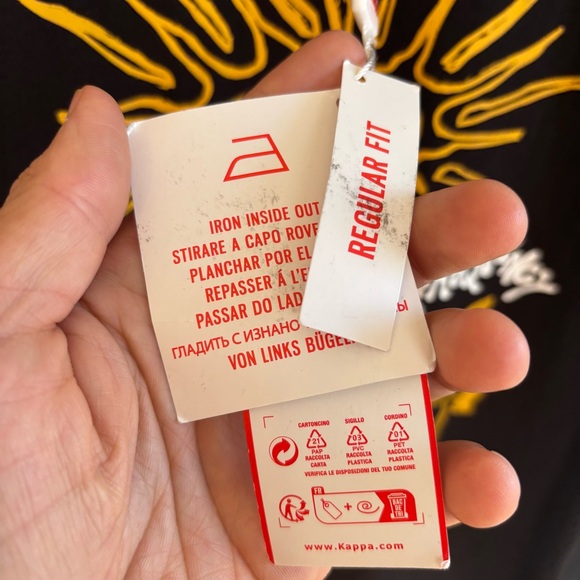 Kappa Black Graphic T-Shirt “Found Myself at Kappa Fest” Men’s Small NWT Cotton - Picture 5 of 10